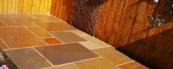 Sandstone garden paving with steps