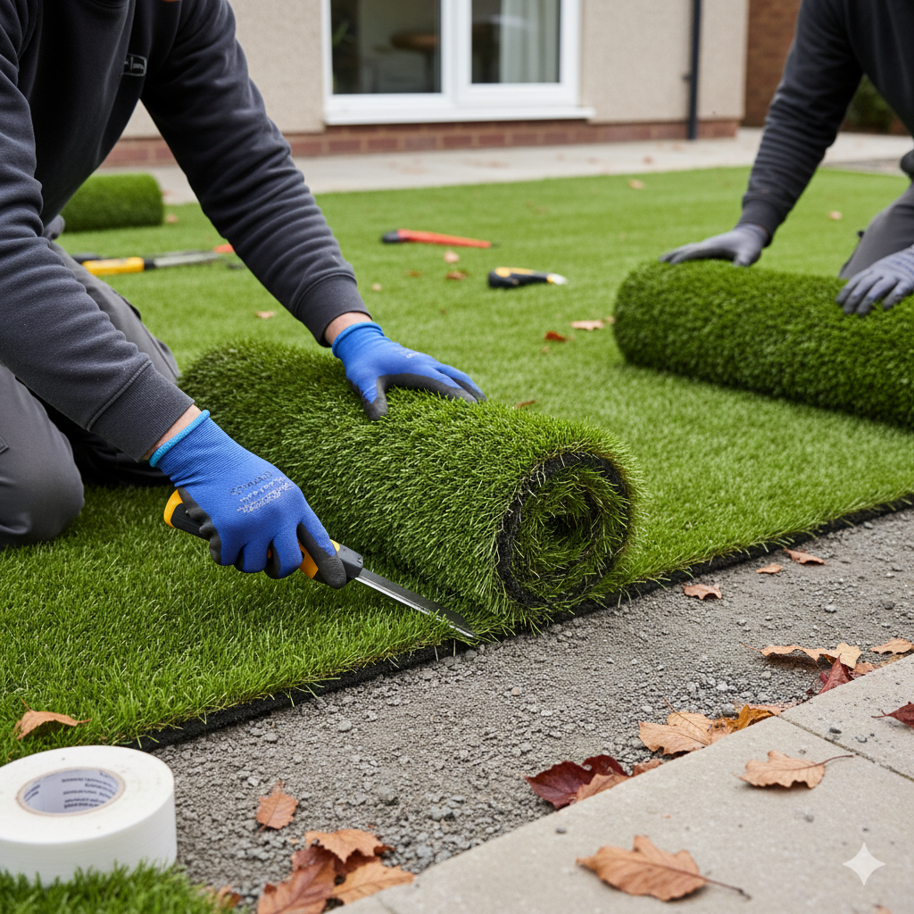 October’s mild conditions provide the perfect opportunity for smooth, precise artificial grass installation.