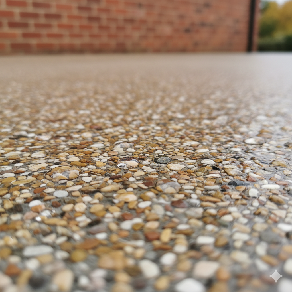 Resin-bound surfaces allow rainwater to drain naturally, reducing puddles and frost-related damage.