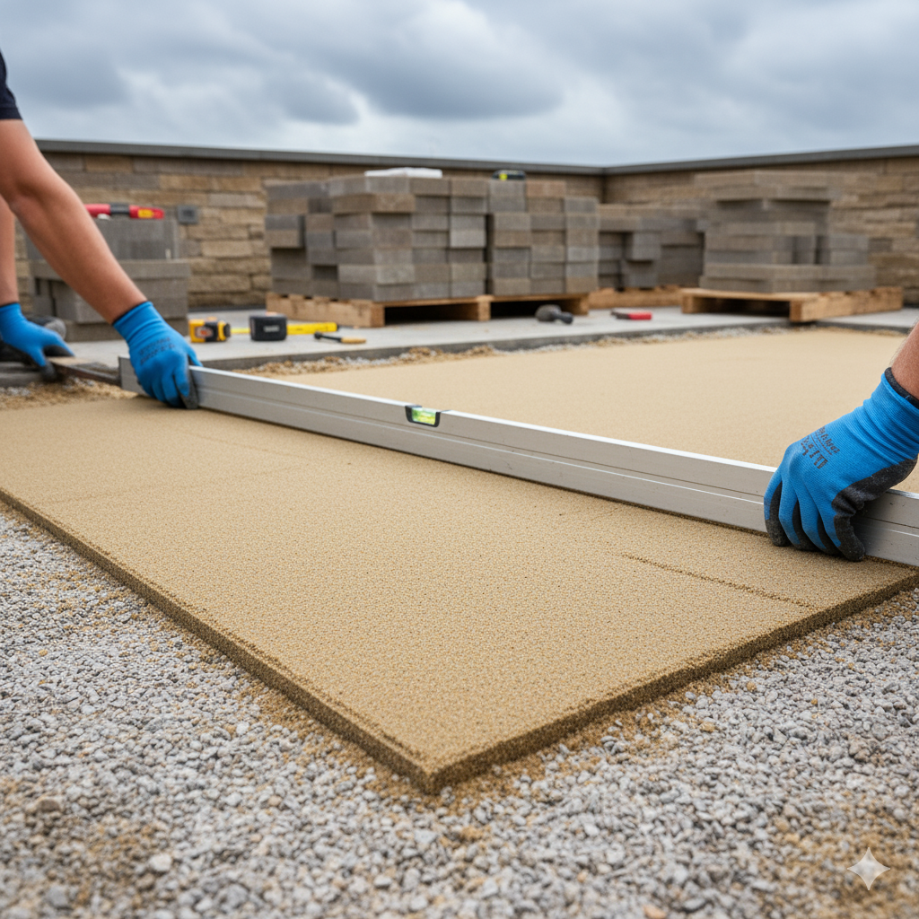 A properly compacted sub-base provides stability and allows effective drainage beneath your patio surface.