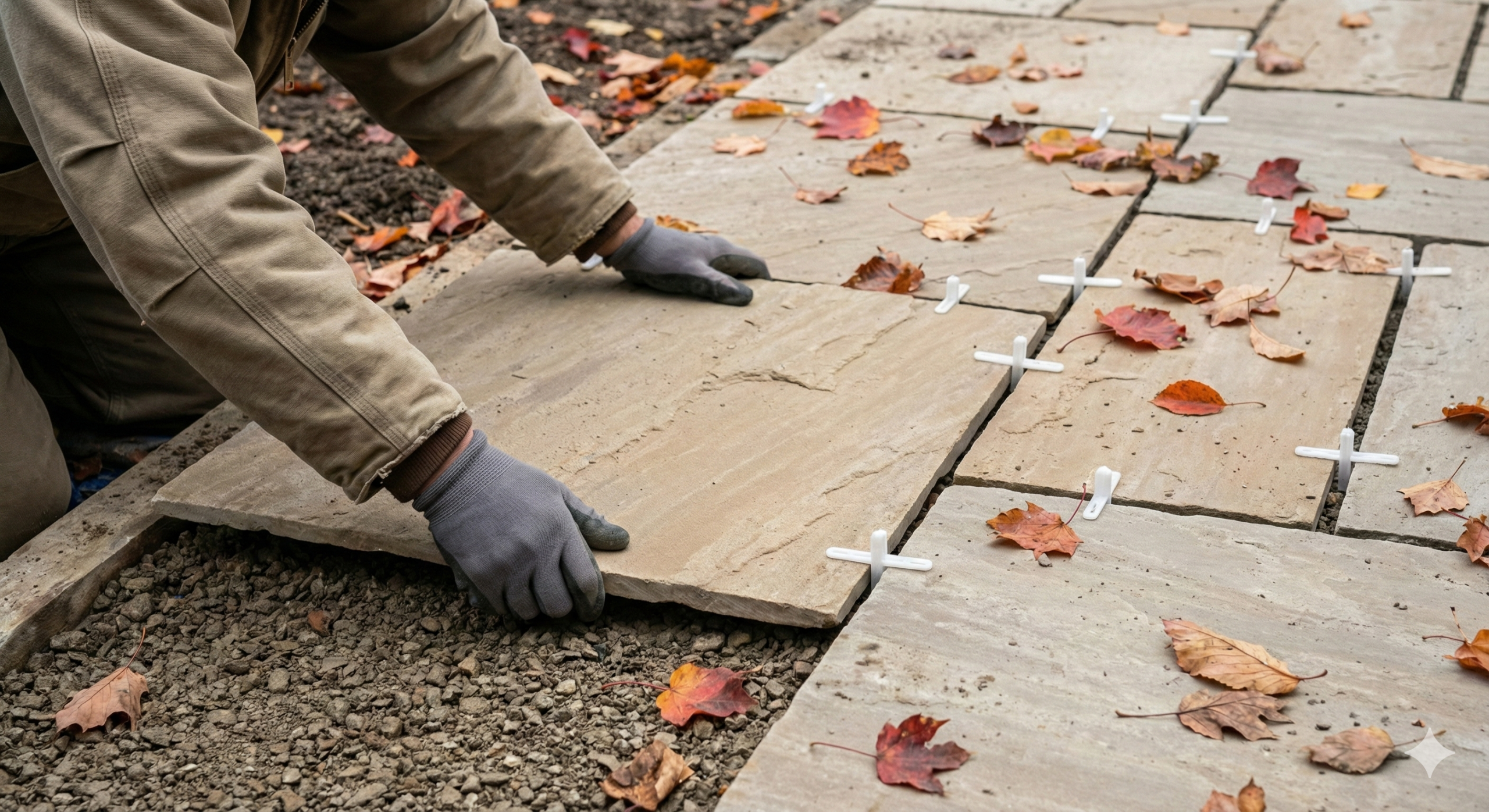 Autumn offers stable ground conditions that make patio installation more precise and more durable.