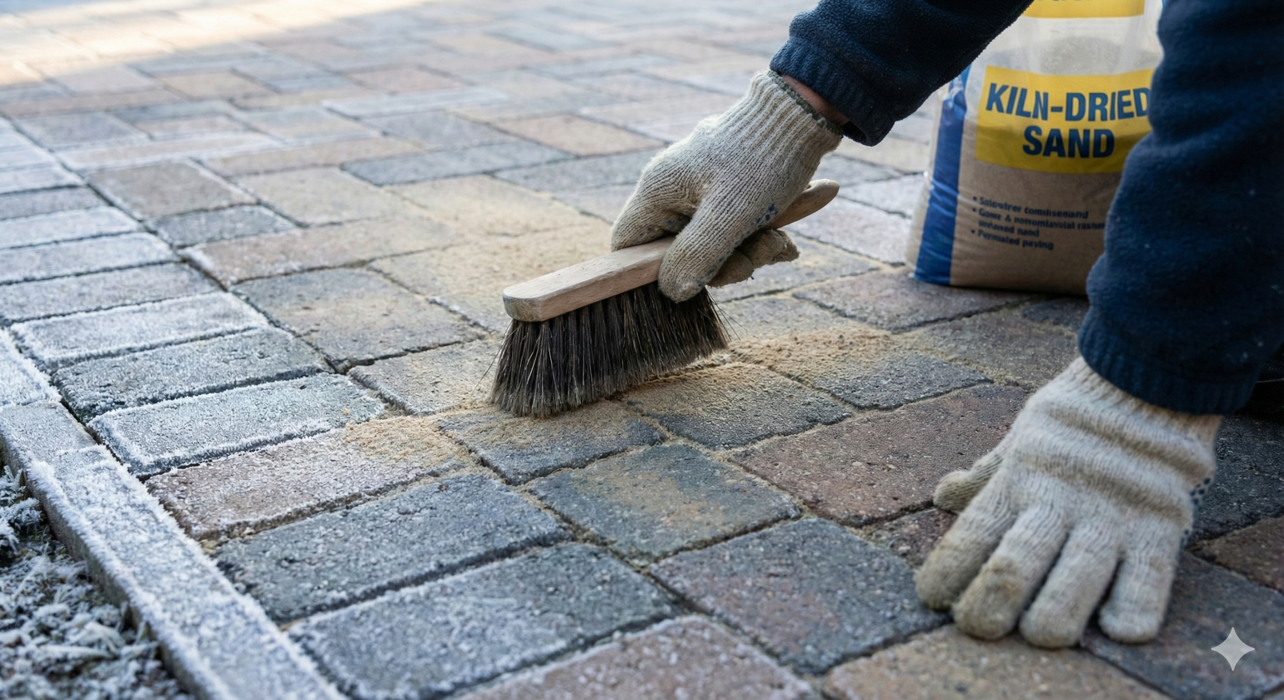 Simple maintenance steps, like re-sanding joints, help block paving stay stable during freeze–thaw cycles.