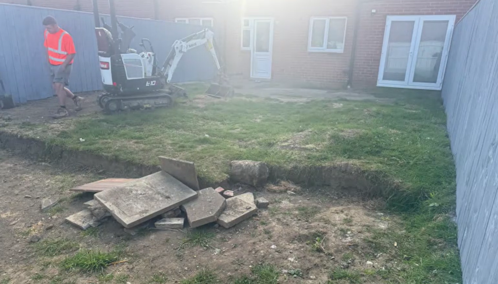 Brokwn and patchy lawn