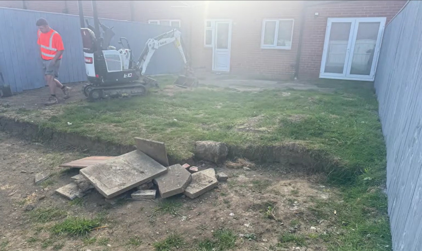 Brokwn and patchy lawn