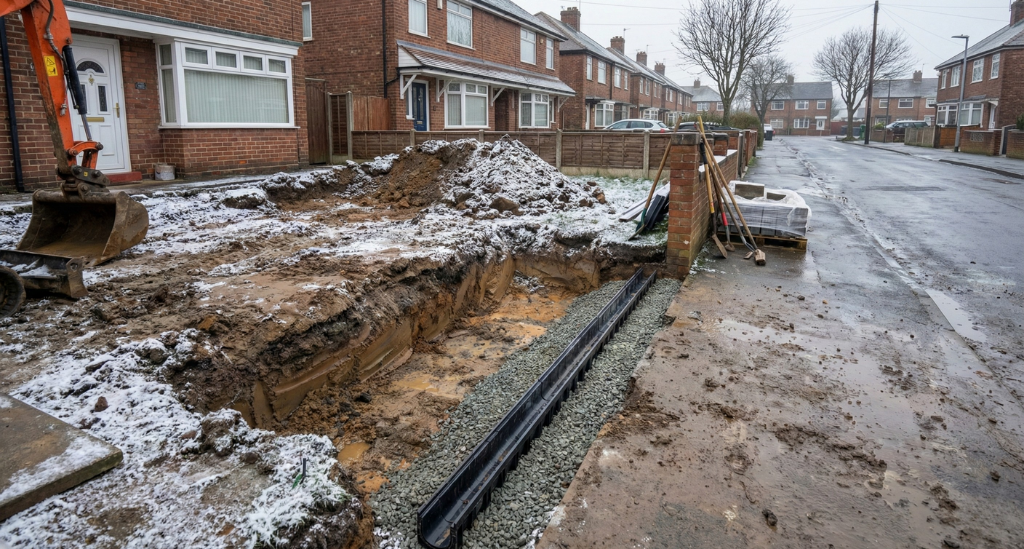 Rebuilding during winter allows drainage and base layers to be corrected under real wet-weather conditions for long-term stability.