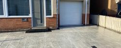 Imprint concrete driveway