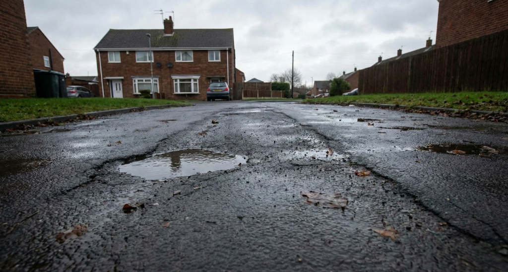 Uneven levels in winter often point to base movement caused by saturated ground and weakening support layers.