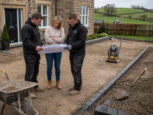 Northumberland homeowner in talks with driveway installers