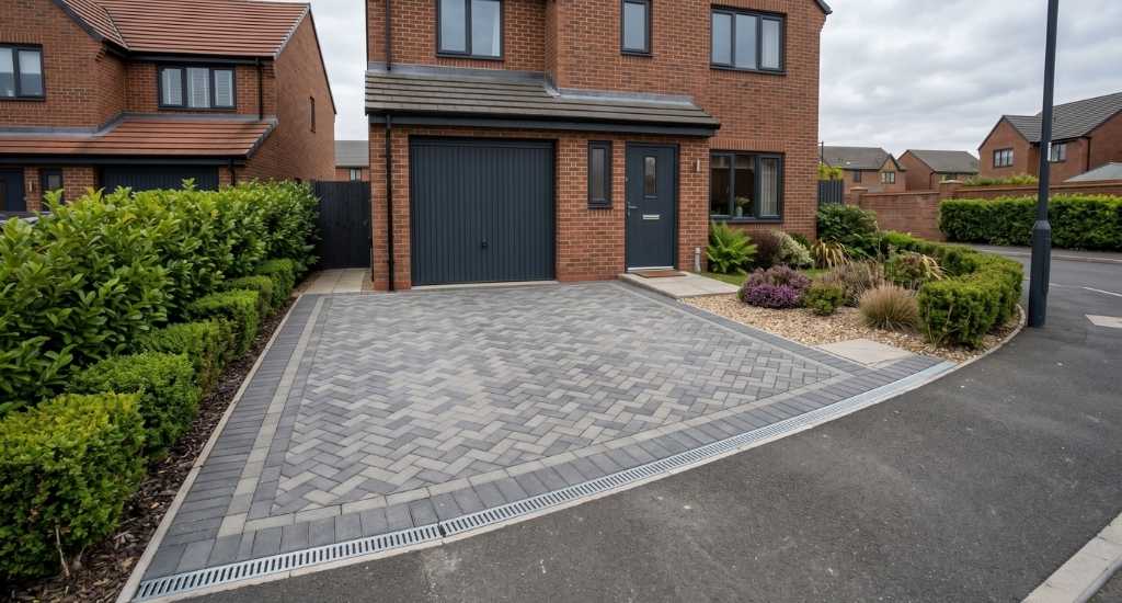 Modern residential driveway in Blyth