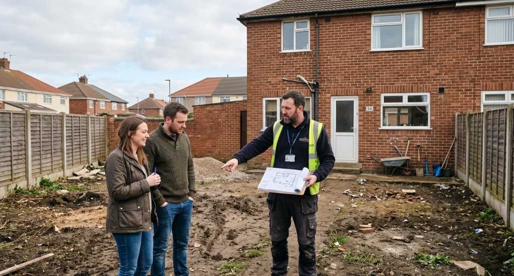 Garden and patio assessment in Sunderland home