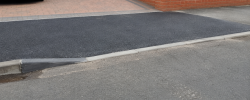 Driveway with a kerb