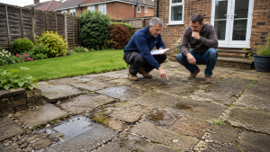 Investigating patio paving cracks