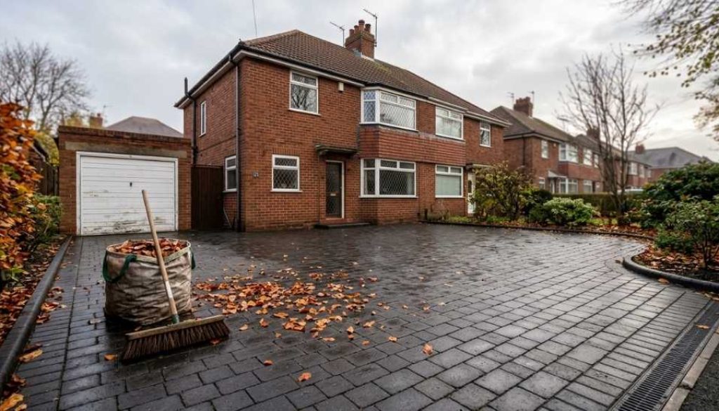 Block paved driveway at a Sunderland home
