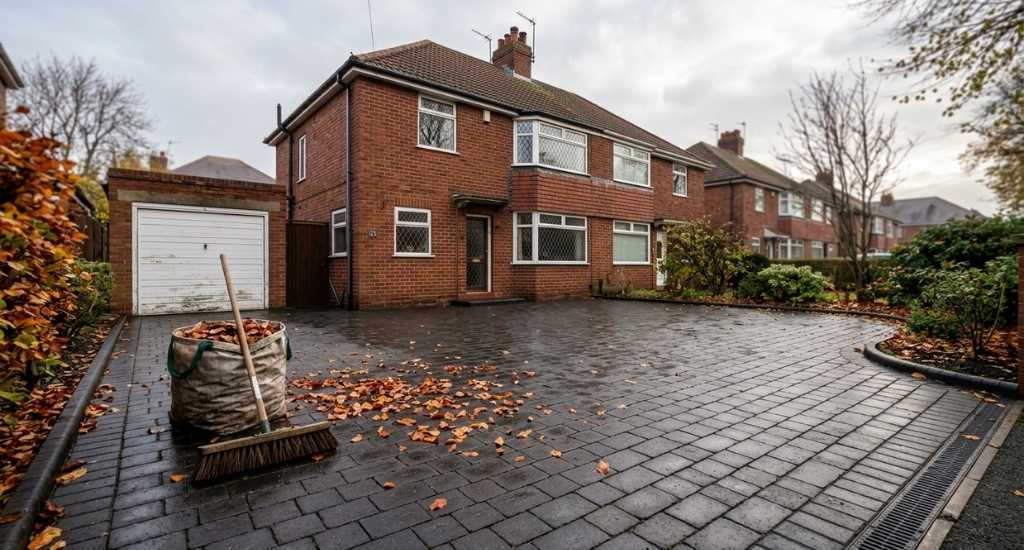 Block paved driveway at a Sunderland home
