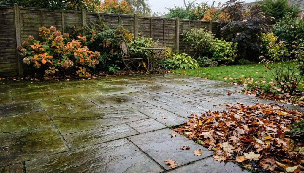 Slippery Autumn Patio North East