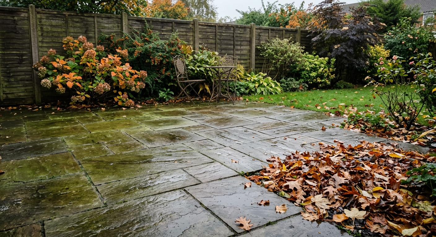 Slippery Autumn Patio North East