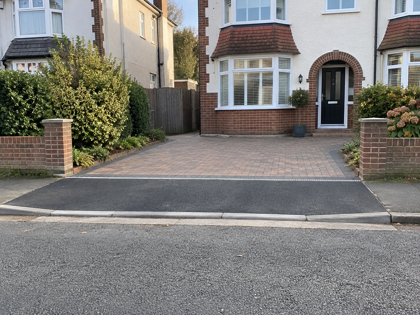 AI illustration: Residential driveway vehicle crossing